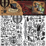 Steampunk stickers