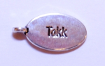 K&G; Metall oval takk s�lv 3459
